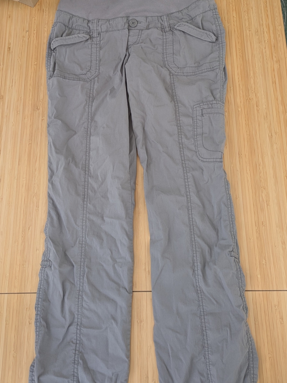 Thyme Maternity Gray Utility Cargo Pants